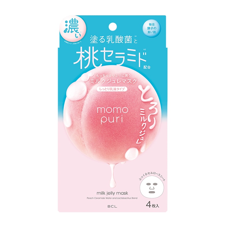 【販売終了しました】ももぷり 潤い濃密ミルクジェルマスク 4枚