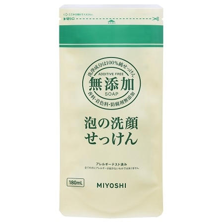 ミヨシ 無添加 泡の洗顔せっけん つめかえ用 180ml
