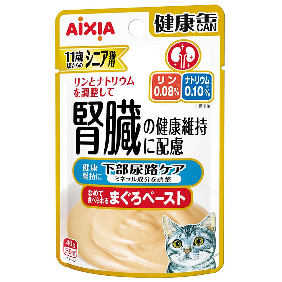 アイシア 健康缶パウチ シニア猫用 下部尿路ケア 40g