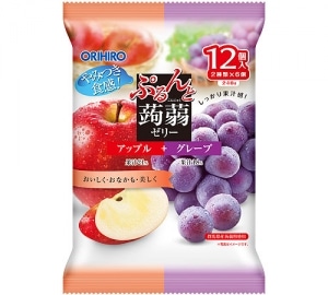 ぷるんと蒟蒻ゼリー アップル+グレープ 12個入