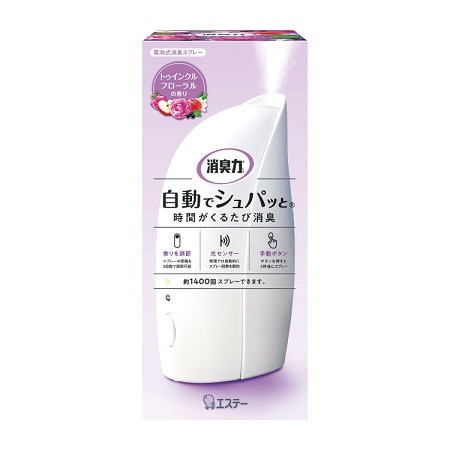 【販売終了しました】消臭力 自動でシュパッと 本体 トゥインクルフローラル 39ml