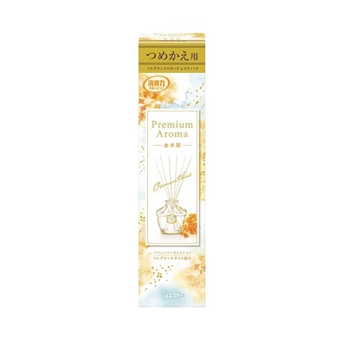 【販売終了しました】玄関・リビング用消臭力 プレミアムアロマ Stick 金木犀 つめかえ用 65ml