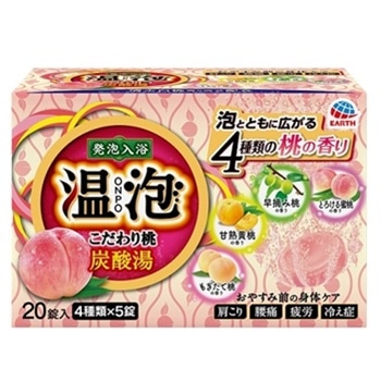 温泡 こだわり桃 炭酸湯 20錠