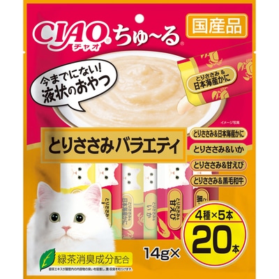 CIAO(チャオ) ちゅ〜る とりささみバラエティ 14g×20本