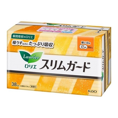 【販売終了しました】ロリエ スリムガード 軽い日用 羽なし 38コ入