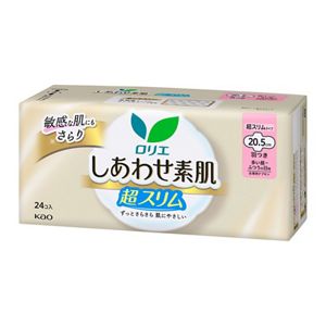 ロリエ しあわせ素肌 通気超スリム ふつうの日用羽つき 24コ入