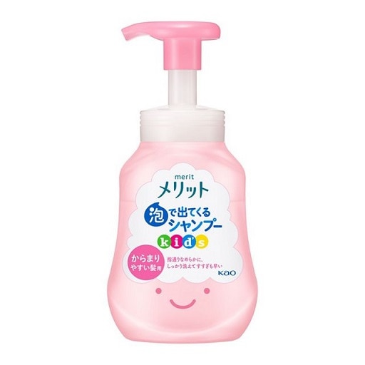 【販売終了しました】メリット 泡で出てくるシャンプー キッズ からまりやすい髪用 ポンプ 300ml