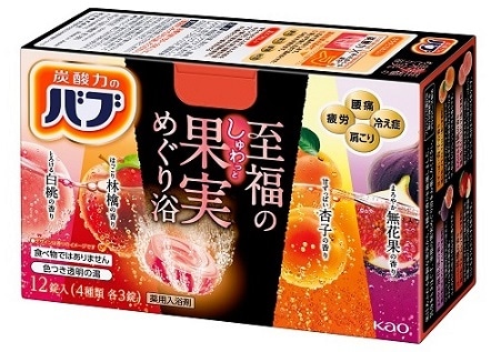 【販売終了しました】バブ 至福の果実めぐり浴 12錠入