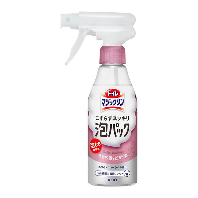 【販売終了しました】トイレマジックリン こすらずスッキリ泡パック ホワイトフローラルの香り 本体 300ml