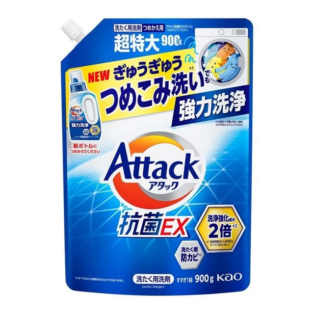 【販売終了しました】アタック抗菌EX つめかえ用 900g