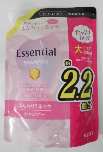 エッセンシャル ふんわりうるツヤ シャンプー つめかえ 680ml