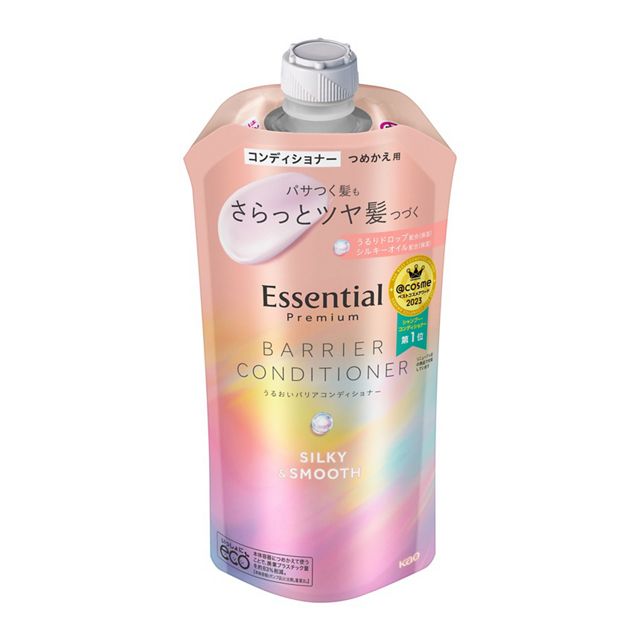 【販売終了しました】エッセンシャルプレミアム うるおいバリアコンディショナー シルキー&スムース つめかえ 340ml