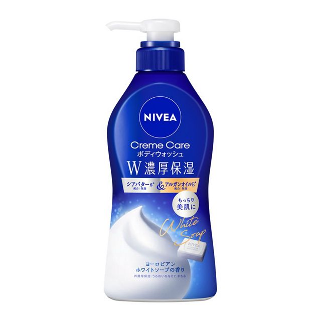 ニベア クリームケアボディウォッシュ W濃厚保湿 ヨーロピアンホワイトソープの香り 本体 460ml