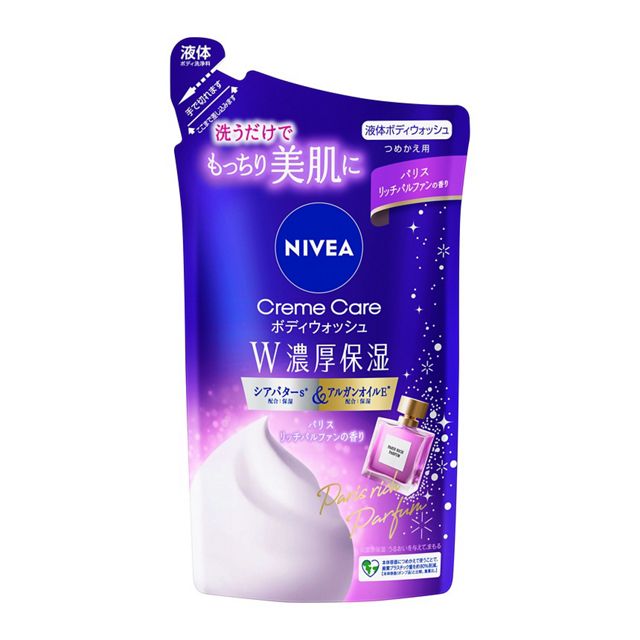 ニベア クリームケアボディウォッシュ W濃厚保湿 パリスリッチパルファンの香り つめかえ用 340ml