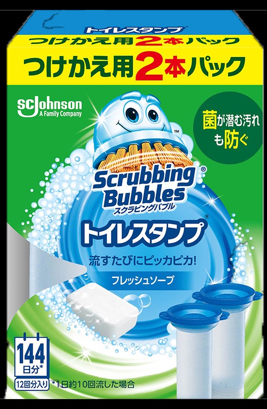 スクラビングバブル トイレスタンプ フレッシュソープ つけかえ用 2本パック