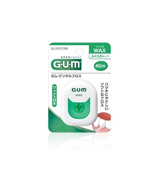 GUM デンタルフロス ワックス 40m