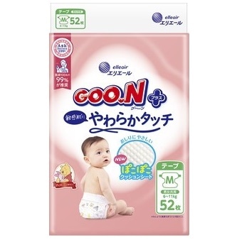 【販売終了しました】グーンプラス 敏感肌にやわらかタッチ Mサイズ 52枚