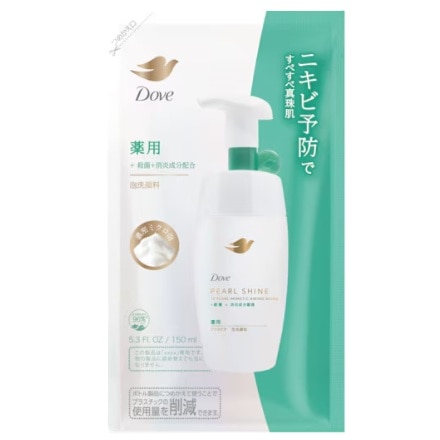 ダヴ パールシャイン 薬用 アクネケア 泡洗顔料 つめかえ用 150ml