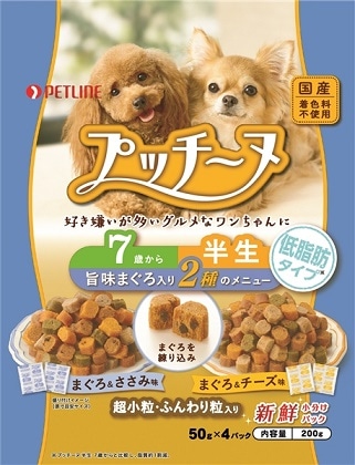 【販売終了しました】プッチーヌ 半生 7歳から低脂肪タイプ 旨味まぐろ入り 200g