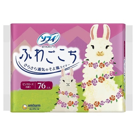 【販売終了しました】ソフィ ふわごこち ピンクロ−ズの香り 76枚