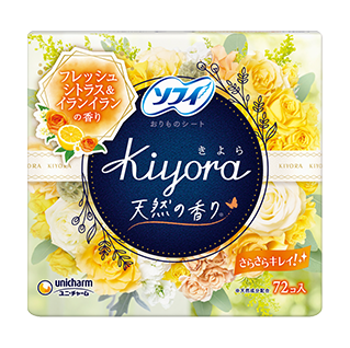 ソフィ Kiyora シトラス&イランイランの香り 72枚