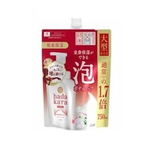 ハダカラ 泡で出てくるタイプ フローラルブーケの香り つめかえ 750ml