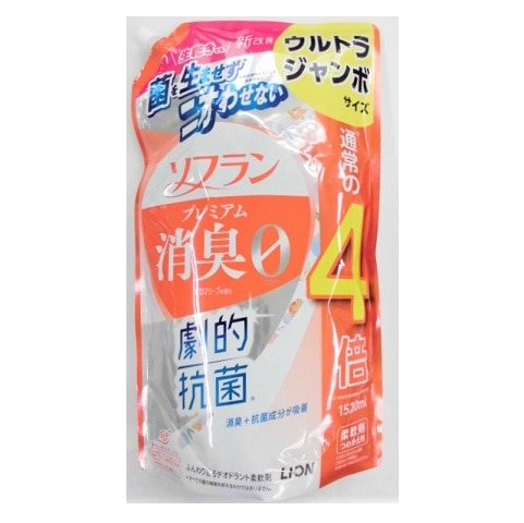 【販売終了しました】ソフラン プレミアム消臭 アロマソープの香り つめかえ用 ウルトラジャンボサイズ 1520ml