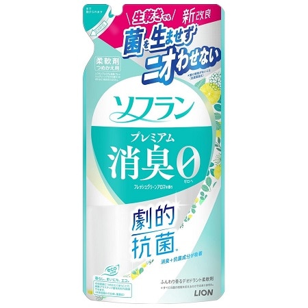 【販売終了しました】ソフラン プレミアム消臭 フレッシュグリーンアロマの香り つめかえ用 380ml
