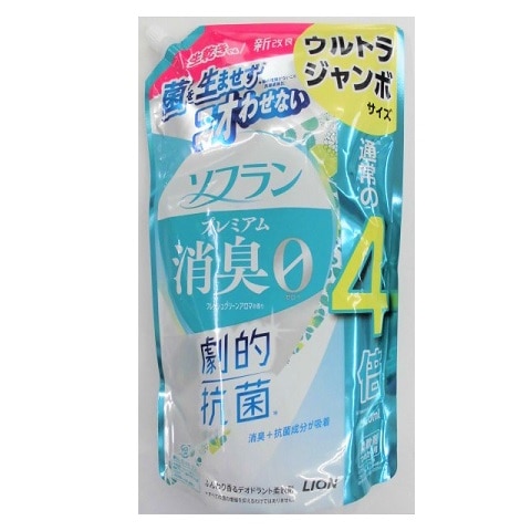 【販売終了しました】ソフラン プレミアム消臭 フレッシュグリーンアロマの香り つめかえ用 ウルトラジャンボサイズ 1520ml