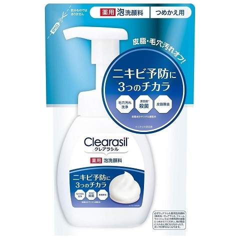 【販売終了しました】クレアラシル 薬用泡洗顔 10X つめかえ用 180ml