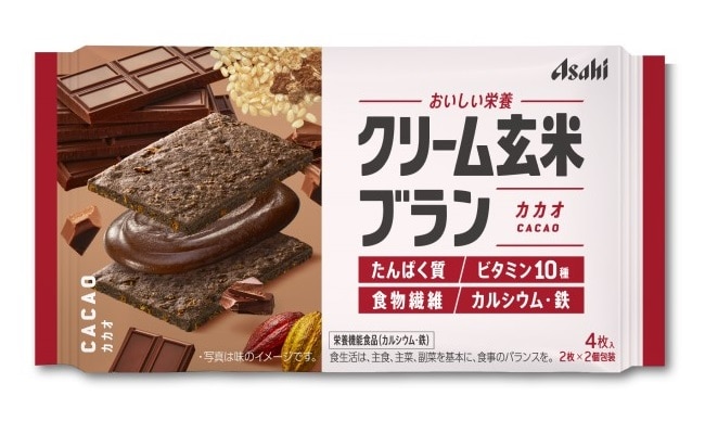 アサヒ クリーム玄米ブラン カカオ 4枚