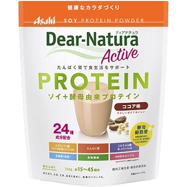 ディアナチュラ アクティブ ソイプロテイン ココア味 360g