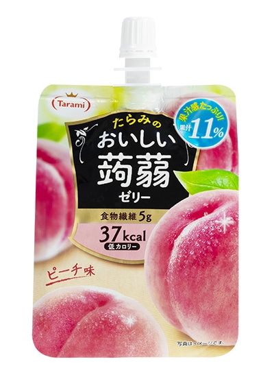 【販売終了しました】たらみ おいしい蒟蒻ゼリー ピーチ味 150g
