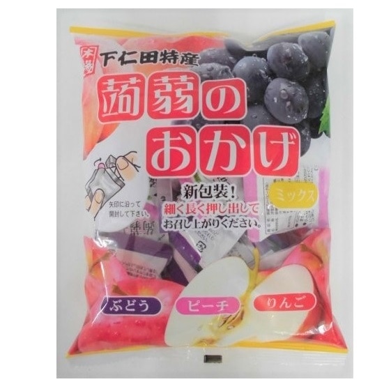 【販売終了しました】蒟蒻のおかげ ミックス27個(ぶどう・ピーチ・りんご)