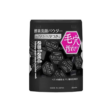 suisai ビューティクリア ブラック パウダーウォッシュ レギュラー 0.4g×32個