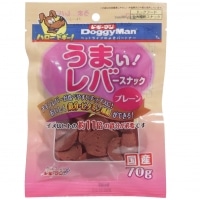 ハロードギー うまい!レバ−スナック プレ−ン 国産 70g