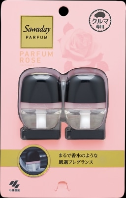サワデー クルマ専用クリップ パルファムロゼ 6ml×2個パック