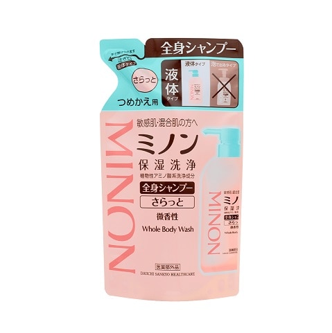 【お取り寄せ】ミノン 全身シャンプー さらっとタイプ つめかえ用 380ml