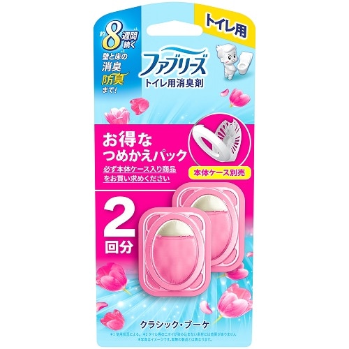 【お取り寄せ】ファブリーズ トイレ用消臭剤 クラシック・ブーケ お得なつめかえパック 6.3ml×2個