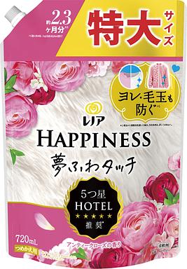 【販売終了しました】レノアハピネス 夢ふわタッチ アンティークローズの香り つめかえ用 特大 720ml
