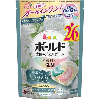 ボールド ジェルボール 4D ホワイトティー&フローラル つめかえ用 ハイパージャンボサイズ 26個