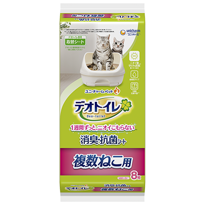 デオトイレ 複数ねこ用 消臭・抗菌シート 8枚
