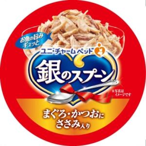 銀のスプーン 缶 まぐろ・かつおにささみ入り 70g