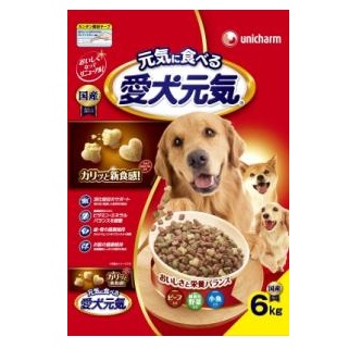 【お取り寄せ】愛犬元気 ビーフ緑黄色野菜小魚 6kg