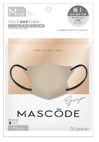 MASCODE 3D グレージュ Mサイズ 7枚入