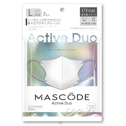 【お取り寄せ】MASCODE アクティブデュオ 3D ホワイト L 7枚