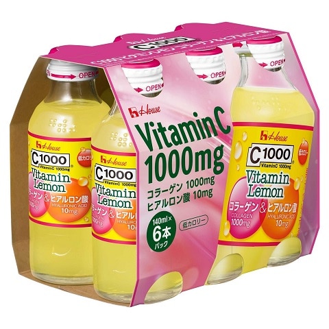 C1000 ビタミンレモン コラーゲン&ヒアルロン酸 140ml×6本