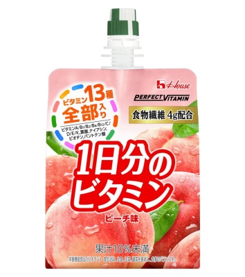 【お取り寄せ】1日分のビタミンゼリー 食物繊維 ピーチ 180g
