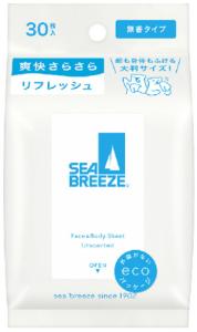シーブリーズ フェイス&ボディシート 無香料 30枚