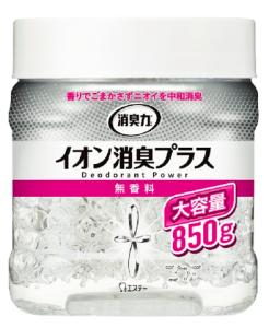 【お取り寄せ】消臭力 クリアビーズ イオン消臭プラス 大容量 本体 無香料 850g